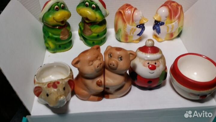 Солонка СССР фарфоровая 9 шт