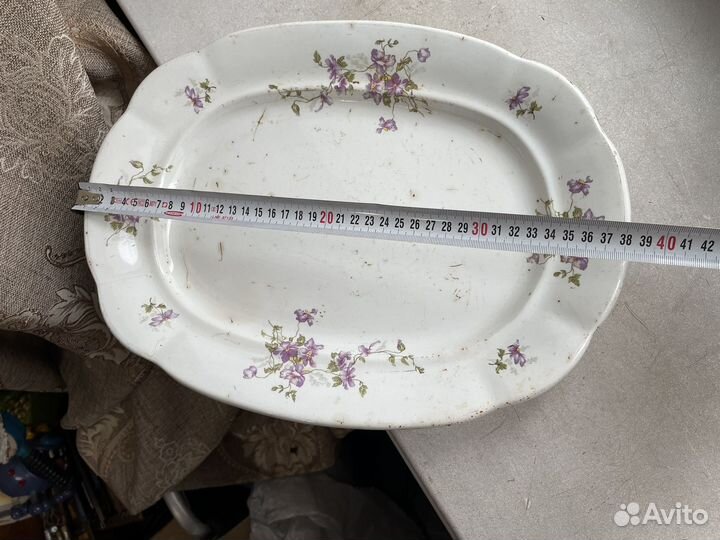 Блюдо 19 век царизм фабрикант Кузнецов