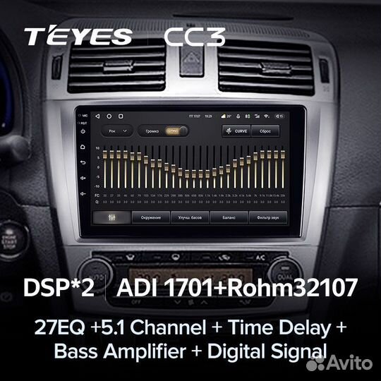 Магнитола Teyes CC3 6/128Gb Toyota Avensis 08-15