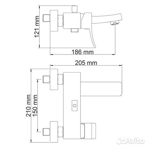 Смеситель для ванны и душа wasserkraft Aller 1061white с витрины