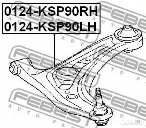 Febest 0124KSP90RH 0124-KSP90RH febest рычаг перед