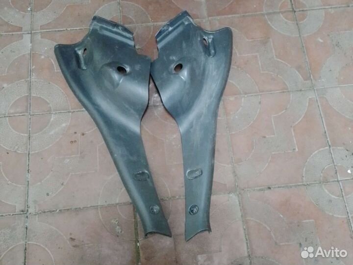 Chevrolet Aveo T-250 накладки задних стоек