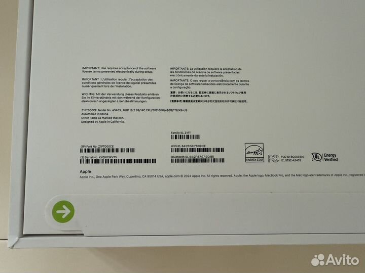 MacBook Pro 16 2024 M4 Pro 48Gb 1Tb Новый