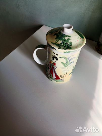 Кружка заварочная с крышкой и ситечком