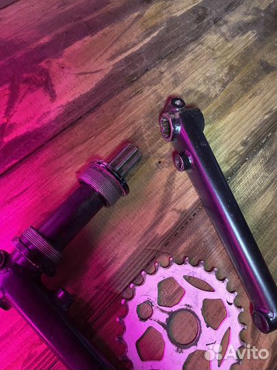 Бмх/мтб шатуны со звездой и педалями Kore