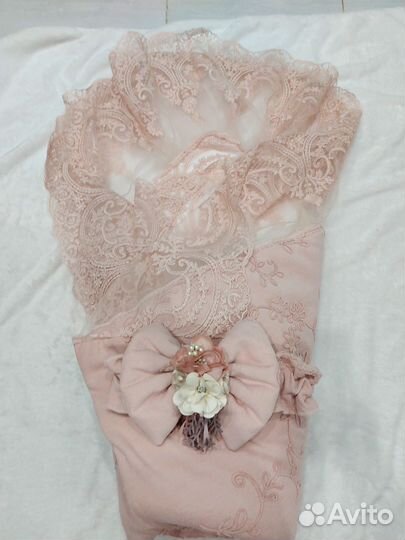 Конверт на выписку теплый для девочки