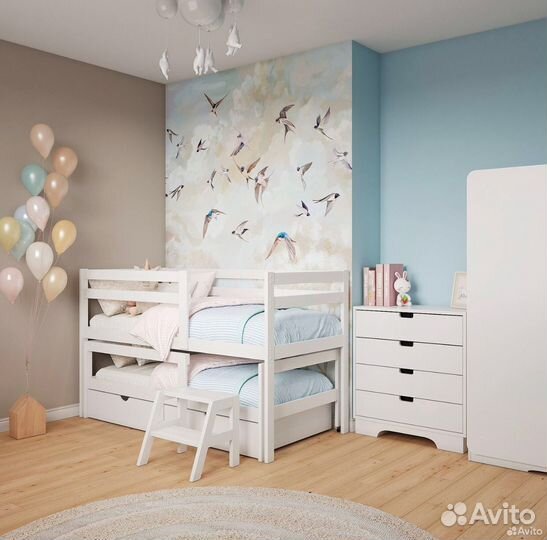 Двухярусная кровать из массива 170х80 и 160х80 см