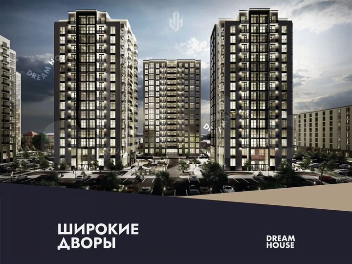 2-к. квартира, 65,4 м², 12/16 эт.
