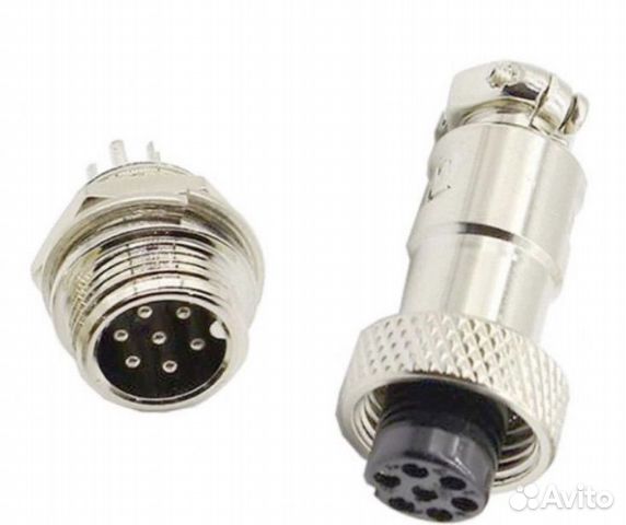 Штекер Авиационный GX12 (папа+мама) 7 pin купить в Екатеринбурге ...