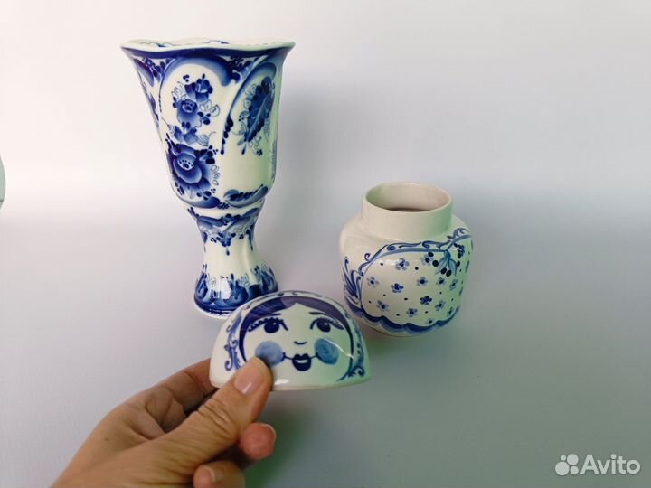 Ваза Гжель Шкатулка Матрешка Посуда Хохлома