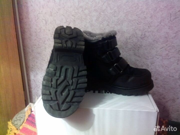 Сапоги кожаные зимние