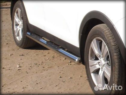 Пороги d-76 степ Hyundai Santa Fe Classic