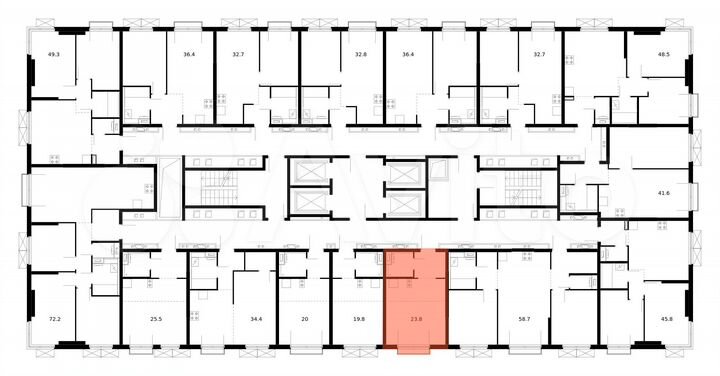 Квартира-студия, 23,8 м², 4/33 эт.