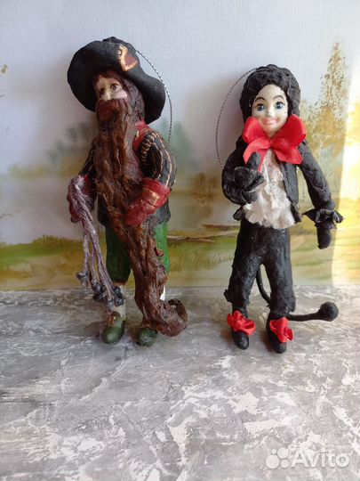 Елочные игрушки из ваты