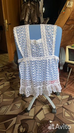 Белый школьный фартук