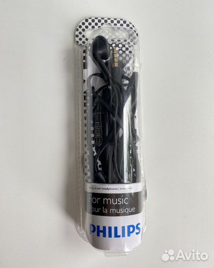 Наушники Pfilips с микрофоном Новые с хорошим