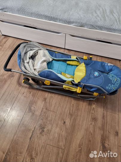 Санки коляска с колесами