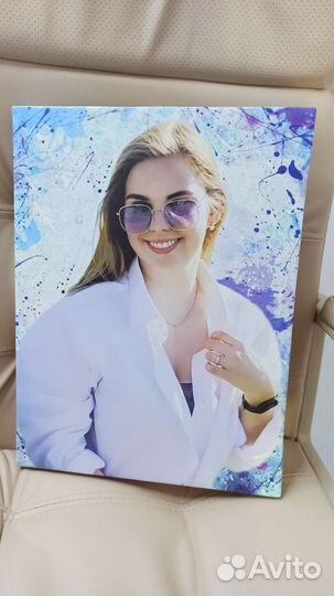 Портреты по фотографии. Печать на холсте