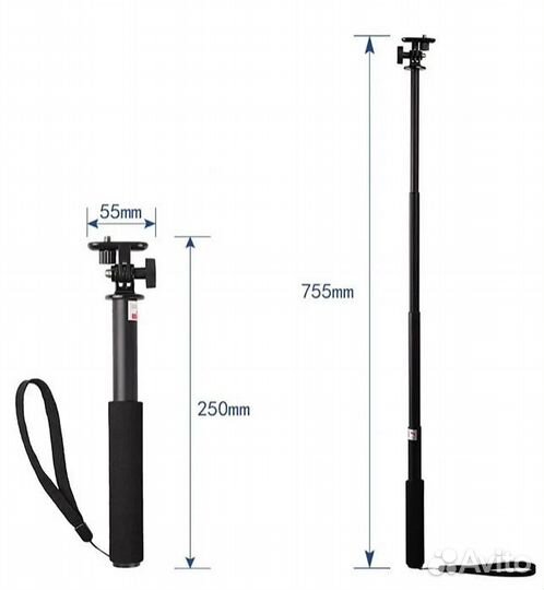 Монопод для экшн камер gopro Hero Sony