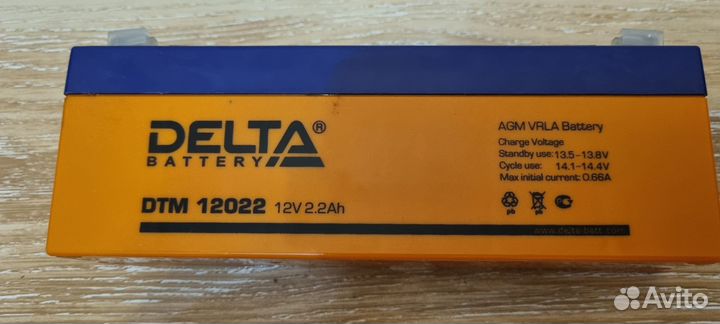 Аккум. delta DTM 12022 12v 2,2Ah