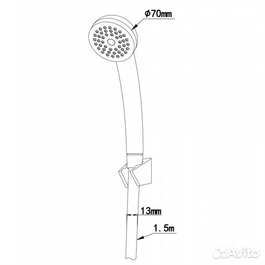 Смеситель для ванны с душем Latuno L10106