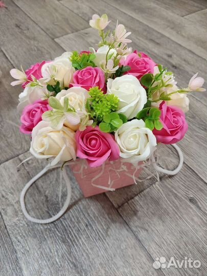 Букет цветов из мыла ручная работа