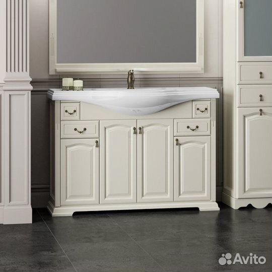 Тумба с раковиной Opadiris Риспекто 120 слоновая к