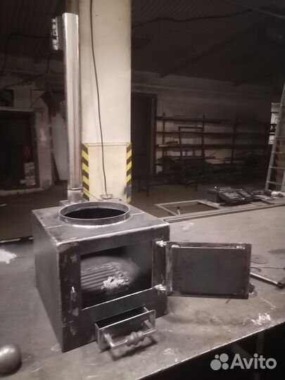 Мангал с печью под казан