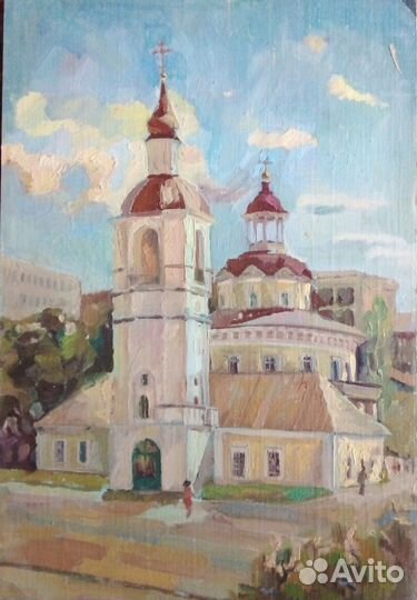 Июньский день.Картон.Масло