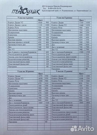 Улей 12 рамок 1 дадан 2 магазина (без покраски)