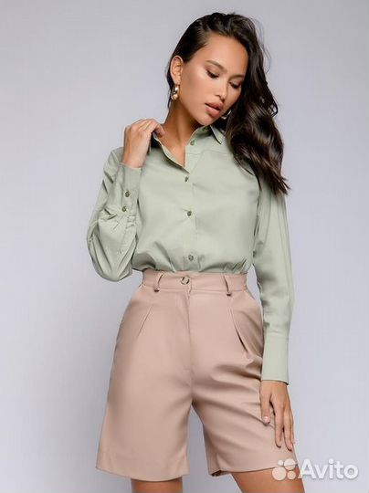 Кожаные женские шорты