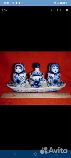 Гжель СССР посуда фигурки много