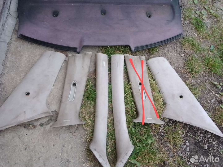 VW Bora накладки на стойки, потолок