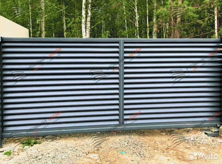Забор жалюзи металлический