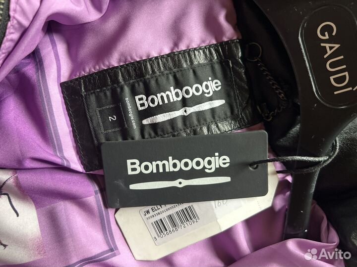 Кожаный бомбер Bomboogie оригинал новый