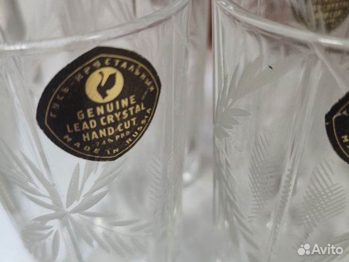 Набор стаканов Гусь хрустальный