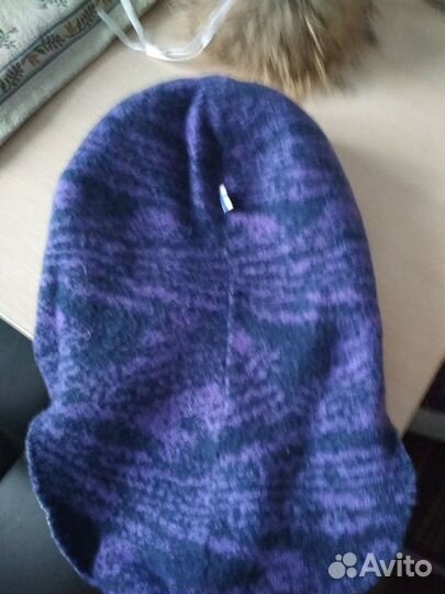 Шапка шлем Nels с натуральным мехом 52