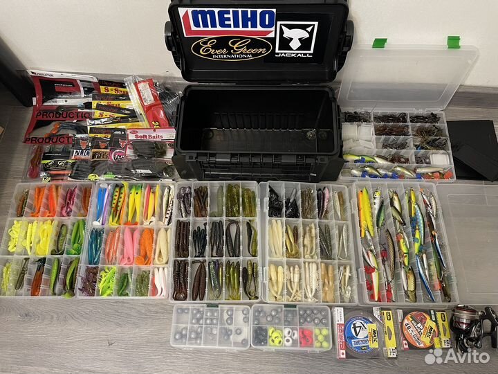 Воблеры силикон джиг ящик meiho япония