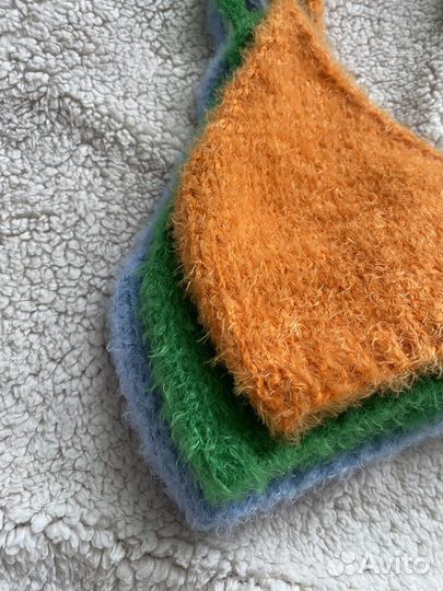 Вязаный топ, мягкий топ на бретельках