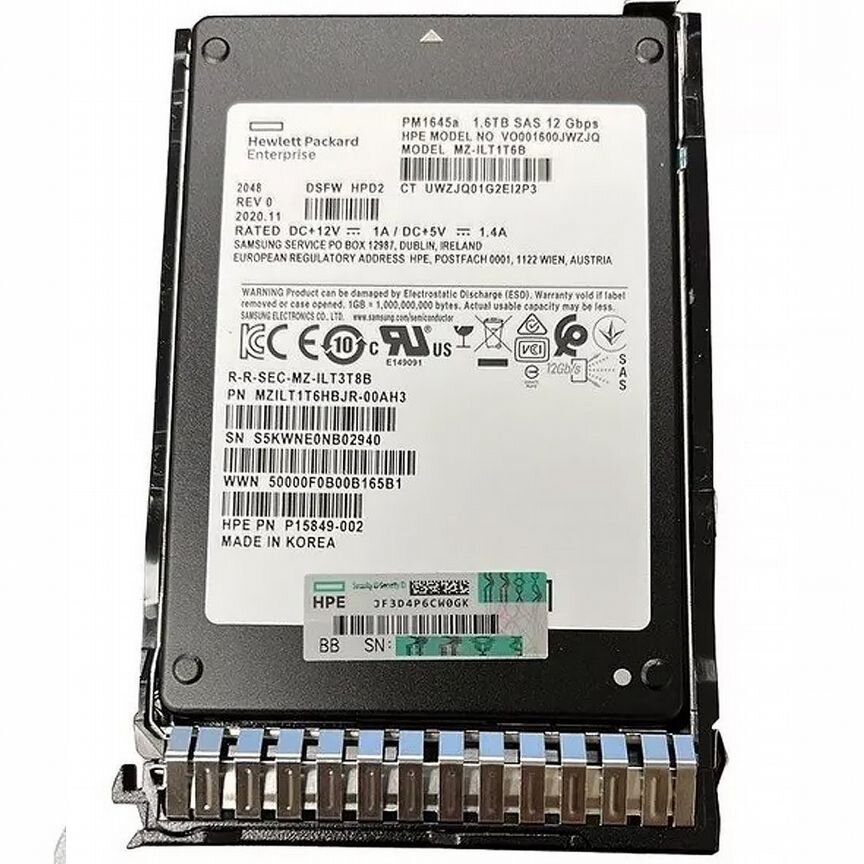 [P41559-001] Жесткий Диск Hp 1.6tb Sas 2,5" Ssd P41559-001