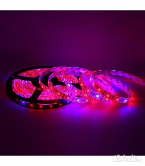 Фито лента для растений, 12В, IP65. 4с+1к