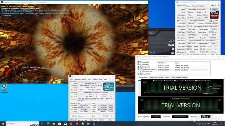 Игровой компьютер xeon/rx/16gb/256/rgb