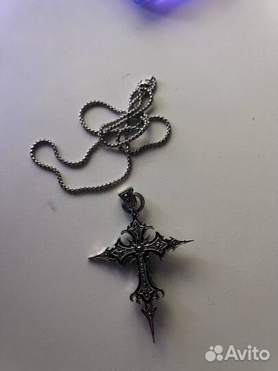 Крест готика opium y2k chrome hearts