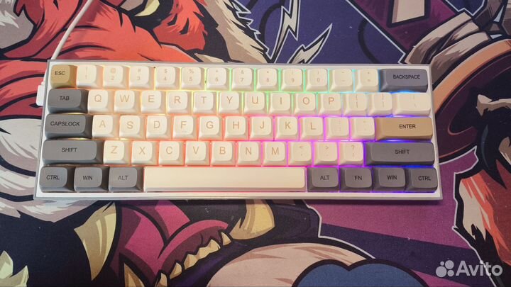 Red dragon fz617 с кастомными кейкапами