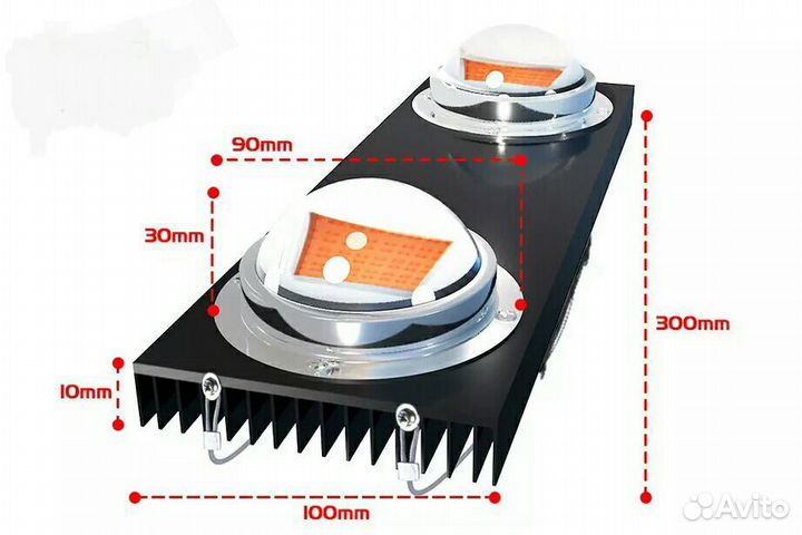 Фитосветильник LED для растений 100 Вт. Новый