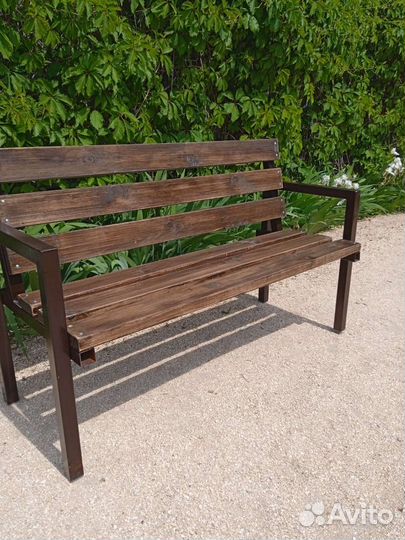 Скамейка мет. профиль дерево сосна