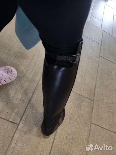 Сапоги высокие ботфорты, размер 35