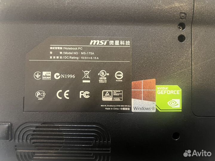 Ноутбук MSI ms-175a