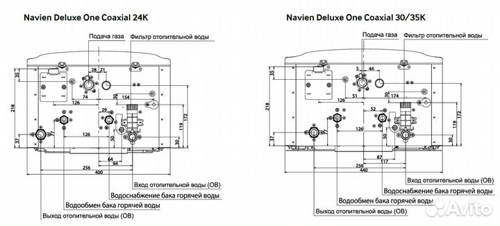 Газ котел navien Deluxe ONE 24кВт 1конт турбо