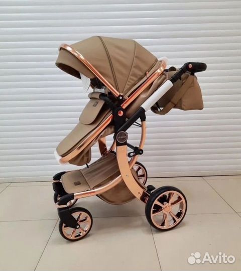 Коляска 3в1 Новая трансформер (Кожа качество)